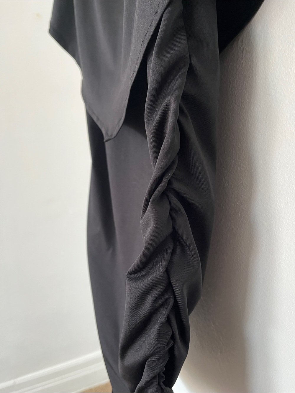 Black Ponte Knit Overlay Dress - Women - Picture 10 of 12